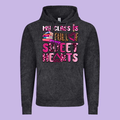 My Class Is Full Of Sweet Hearts Olivia Vintage Hoodie Designed By Oliviacreatesart