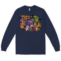Navy trick rawr treat Long Sleeve Tee - FaDigitalArtStudio