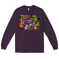 Plum trick rawr treat Long Sleeve Tee - FaDigitalArtStudio