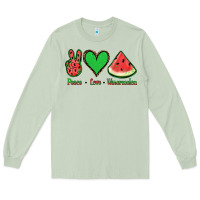 Matcha Peace Love Watermelon Long Sleeve Tee - Jasminsmagicworld