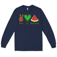 Navy Peace Love Watermelon Long Sleeve Tee - Jasminsmagicworld