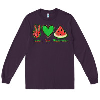 Plum Peace Love Watermelon Long Sleeve Tee - Jasminsmagicworld