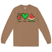 Toasted Coconut Peace Love Watermelon Long Sleeve Tee - Jasminsmagicworld