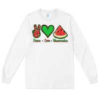 White Peace Love Watermelon Long Sleeve Tee - Jasminsmagicworld
