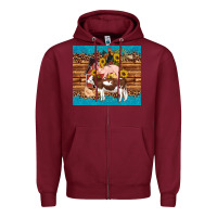 Burgundy western farm cow pig rooster chick farm chicken barn Zipper Hoodie - Artiststas