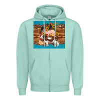 Seafoam western farm cow pig rooster chick farm chicken barn Zipper Hoodie - Artiststas