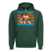 Sports Green western farm cow pig rooster chick farm chicken barn Zipper Hoodie - Artiststas