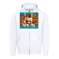 White western farm cow pig rooster chick farm chicken barn Zipper Hoodie - Artiststas