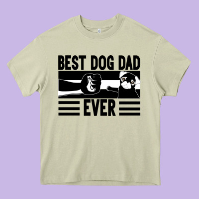 Best Dog Dad Ever Heavy Core Tee Designed By Bettercallsaul