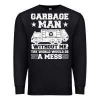 Black garbage man gift t  shirt recycling trash garbage man t  shirt Premium Sweatshirt - longCreatives