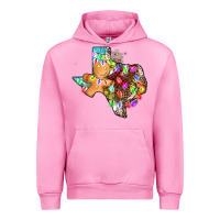 Fuchsia Pink christmas texas map Urban Hoodie - AdoDesignShop