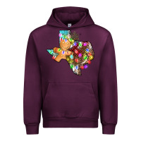Mauve Wine christmas texas map Urban Hoodie - AdoDesignShop