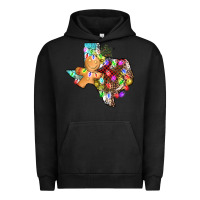 Pigment Black christmas texas map Urban Hoodie - AdoDesignShop