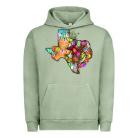 Pigment Oil Green christmas texas map Urban Hoodie - AdoDesignShop