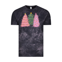 Cloud Black christmas trees Vintage Tee - CowGirlArtShop