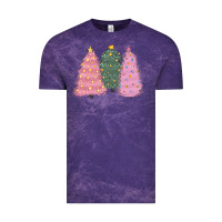 Cloud Purple christmas trees Vintage Tee - CowGirlArtShop