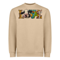 Mushroom Western Love Holstein Cow Heavyweight Sweatshirt - LillyAllenDesigns