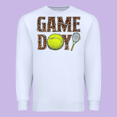 Tennis Game Day Premium Sweatshirt Designed By Barkaloodesign