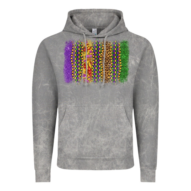 Mardi Gras Brushstroke Vintage Hoodie by OliviaCreatesArt | Teevron