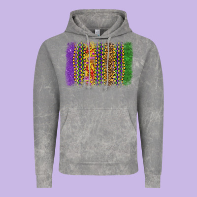 Mardi Gras Brushstroke Vintage Hoodie Designed By Oliviacreatesart