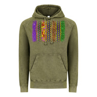 Vintage Olive mardi gras brushstroke Vintage Hoodie - OliviaCreatesArt