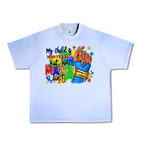 My Child Is Non Verbal But Her Mama Aint Afro Hand Rana Urban Heavy Tee | Teevron