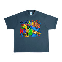 Midnight Navy my child is non verbal but her mama aint afro hand rana Urban Heavy Tee - RanaPortraitStore