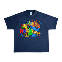 Navy my child is non verbal but her mama aint afro hand rana Urban Heavy Tee - RanaPortraitStore
