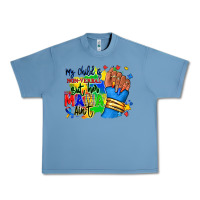 Pebble Blue my child is non verbal but her mama aint afro hand rana Urban Heavy Tee - RanaPortraitStore