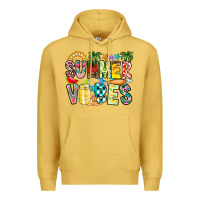 Antique Gold Summer Vibes Premium Hoodie - CowhideDigitalArt