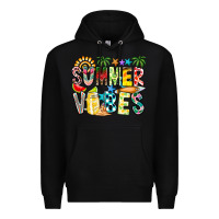 Black Summer Vibes Premium Hoodie - CowhideDigitalArt