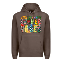 Coffee Summer Vibes Premium Hoodie - CowhideDigitalArt