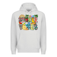 Dove Grey Summer Vibes Premium Hoodie - CowhideDigitalArt