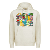 Oatmeal Heather Summer Vibes Premium Hoodie - CowhideDigitalArt