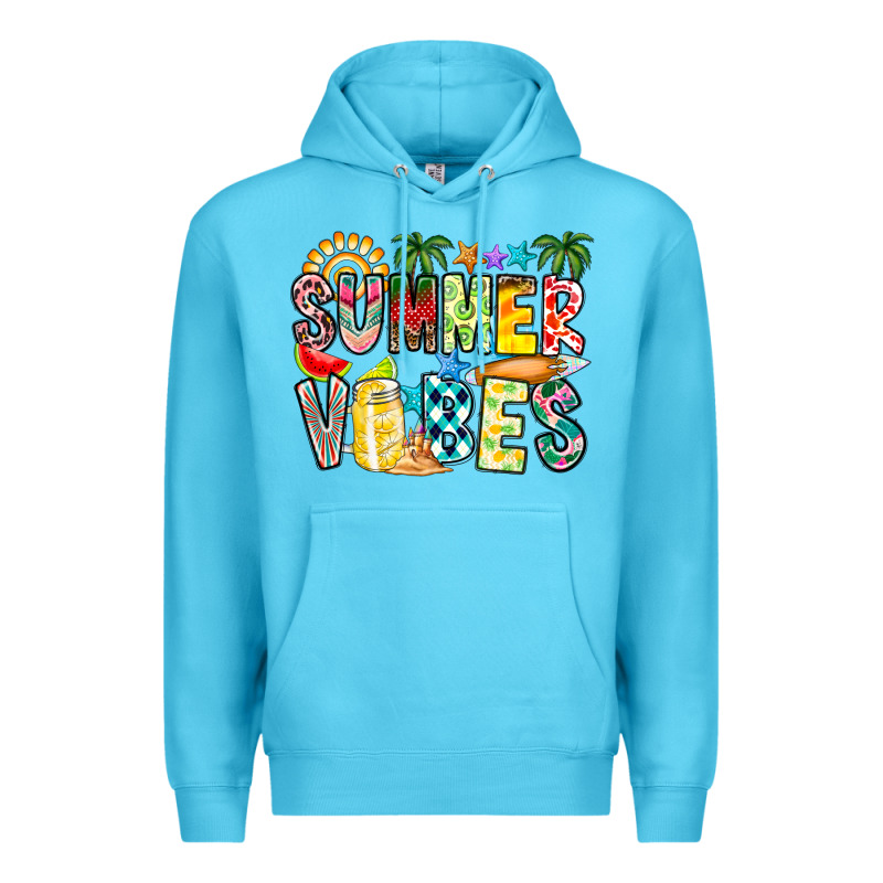 Summer Vibes Premium Hoodie by CowhideDigitalArt | Teevron