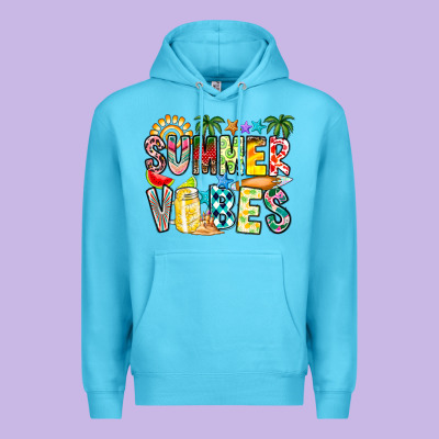 Summer Vibes Premium Hoodie Designed By Cowhidedigitalart