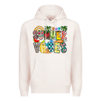 Pale Pink Summer Vibes Premium Hoodie - CowhideDigitalArt