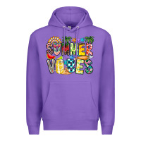 Purple Summer Vibes Premium Hoodie - CowhideDigitalArt