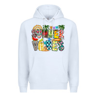 White Summer Vibes Premium Hoodie - CowhideDigitalArt