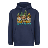 Navy wild west western gnome Heavyweight Hoodie - BarkalooDesign