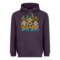 Plum wild west western gnome Heavyweight Hoodie - BarkalooDesign