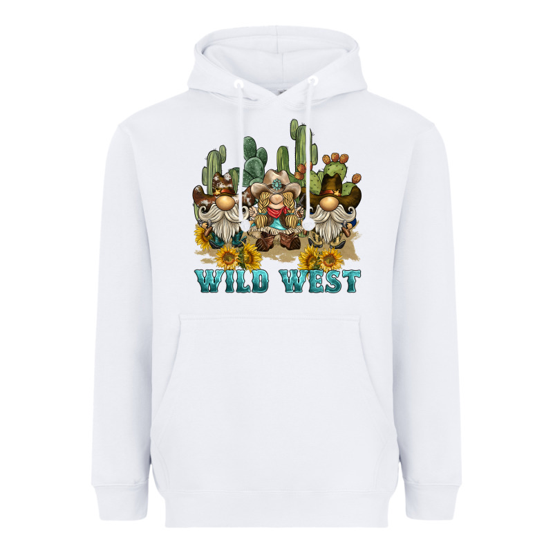 Wild West Western Gnome Heavyweight Hoodie by BarkalooDesign | Teevron