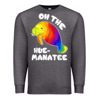 Charcoal Heather oh the hue manatee funny manatee shirts manatee gifts t shirt Premium Sweatshirt - longCreatives