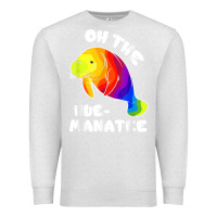 Oatmeal Heather oh the hue manatee funny manatee shirts manatee gifts t shirt Premium Sweatshirt - longCreatives