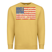 Antique Gold political protest american flag   stand united t shirt Premium Sweatshirt - longCreatives