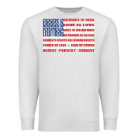 Oatmeal Heather political protest american flag   stand united t shirt Premium Sweatshirt - longCreatives