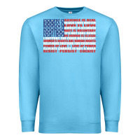 Ocean Blue political protest american flag   stand united t shirt Premium Sweatshirt - longCreatives