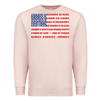 Pale Pink political protest american flag   stand united t shirt Premium Sweatshirt - longCreatives
