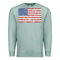 Seafoam political protest american flag   stand united t shirt Premium Sweatshirt - longCreatives