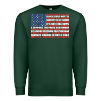 Sports Green political protest american flag   stand united t shirt Premium Sweatshirt - longCreatives